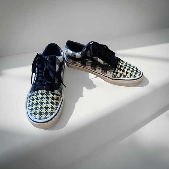Vans Women’s 8 Houndstooth + Plaid Low Top Sneakers (GUC) - Picture 1 of 9